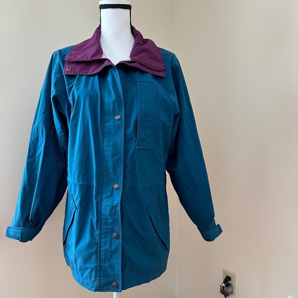 **L.L. BEAN* Vintage Blue x Purple Women's Jacket Size Medium